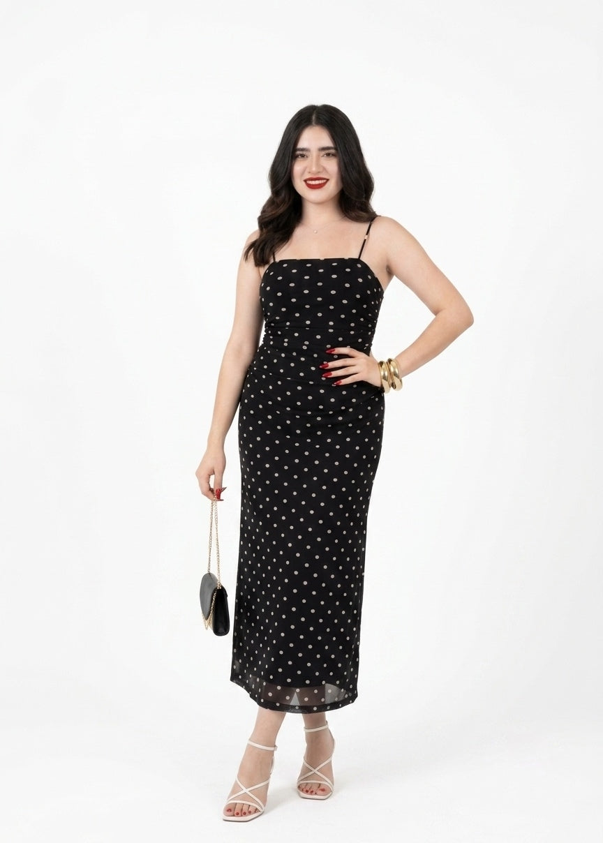 Vestido Midi Lunares