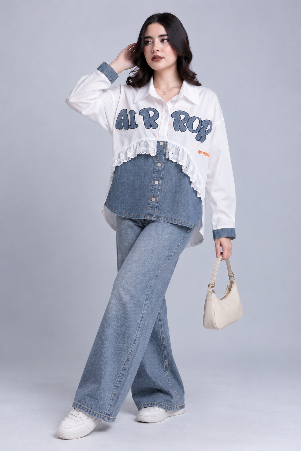 Camisa Denim & Encaje Air