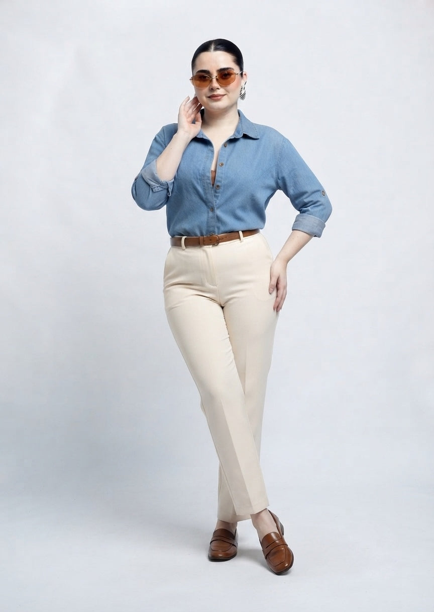 Plain Denim Shirt