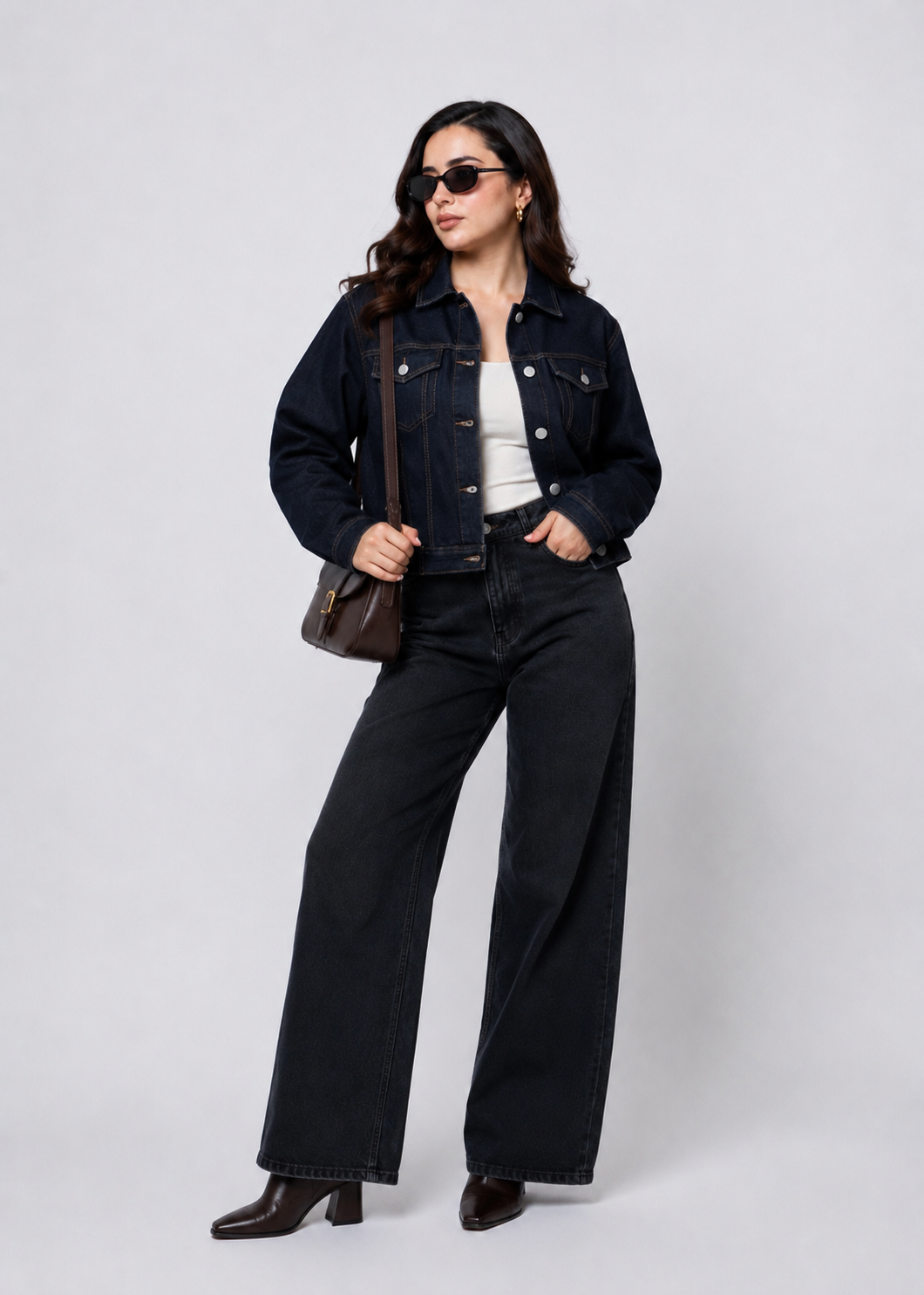 Chamarra Denim Azul Oscuro