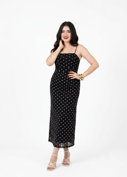Vestido Midi Lunares