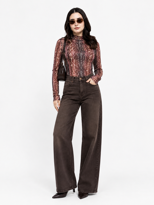 Blusa Mesh Bambi Manga Larga