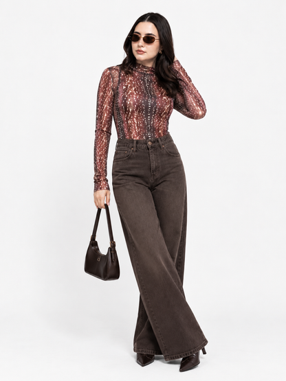 Blusa Mesh Bambi Manga Larga