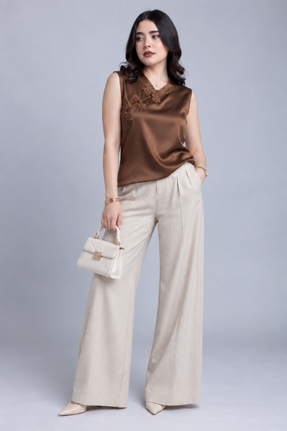 Blusa satinada estilo Japonés