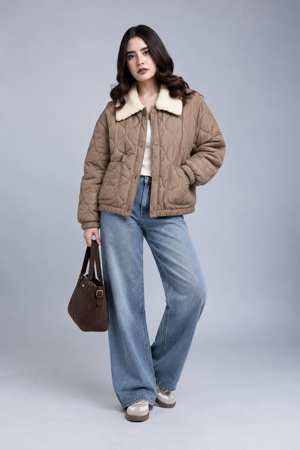 Chamarra Acolchada con Cuello