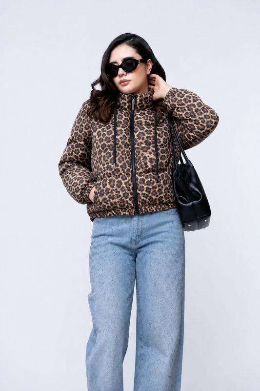 Chamarra Puffer Animal Print