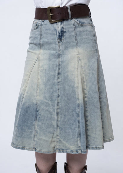 Denim Midi Skirt