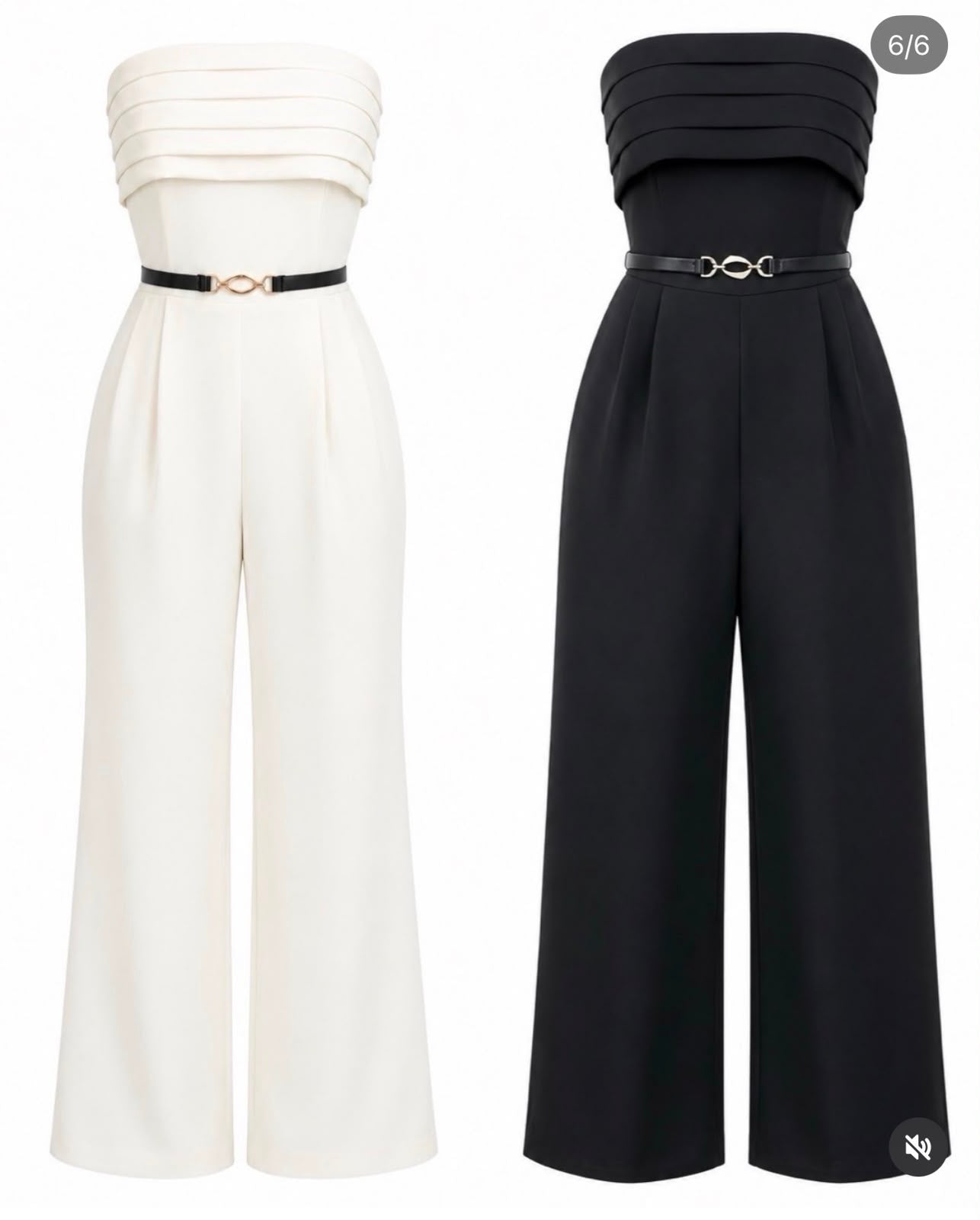 Palazzo Strapless con Cinturón