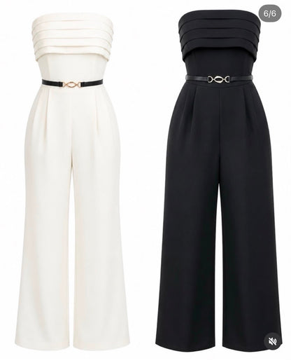 Palazzo Strapless con Cinturón