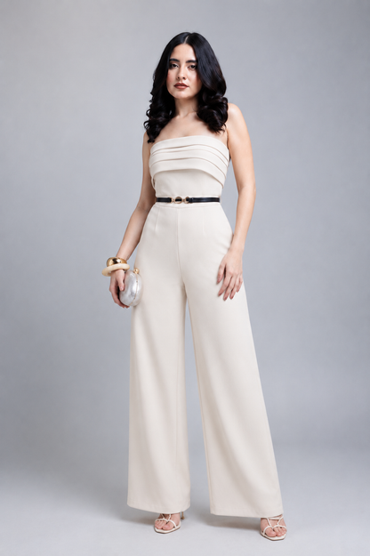 Palazzo Strapless con Cinturón
