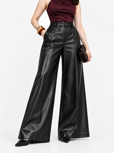 Pantalón Wide Leg de Vinipiel