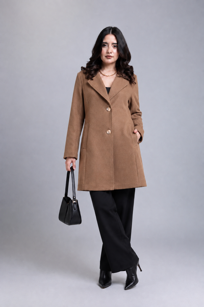 Saco Largo Overcoat Negro Estilo Paño