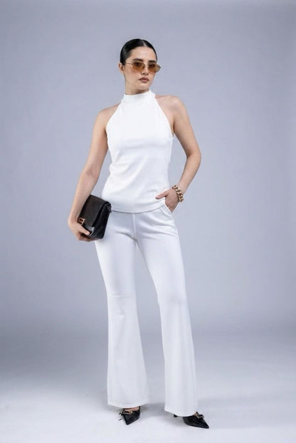 Set Elegante de Blusa Halter y Pantalón