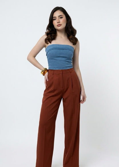 Strapless Denim Top