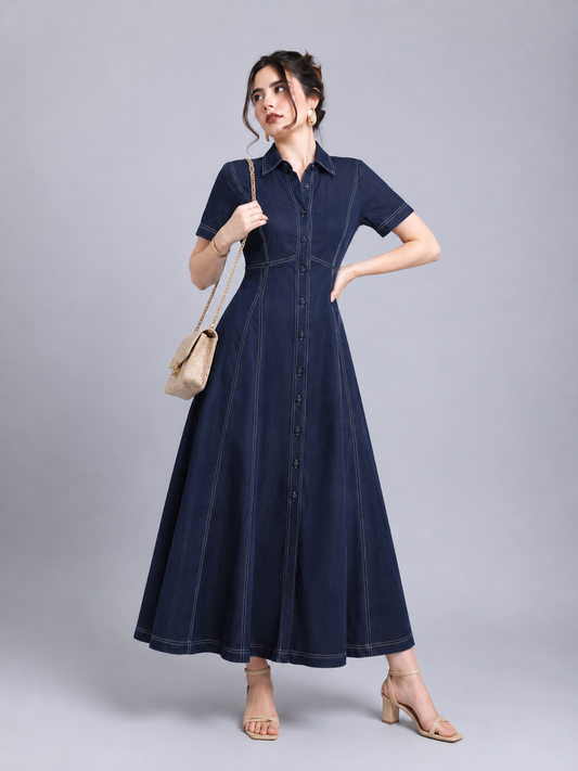 Vestido camisero Denim