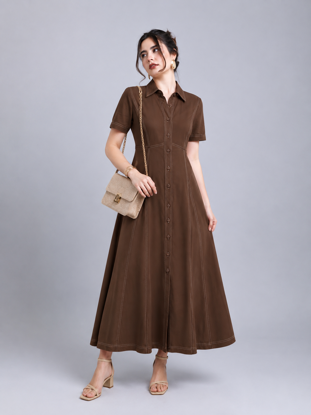 Vestido camisero Denim